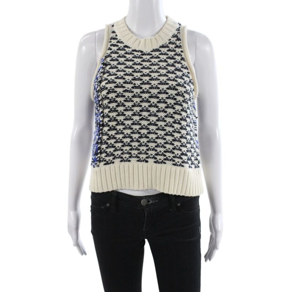 3.1 Phillip Lim Womens Black Wool Sweater Vest Size S